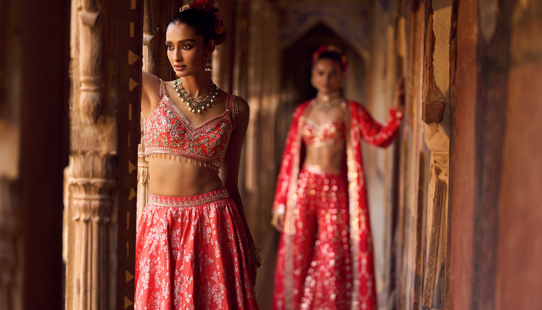 Buy Women Light Pink Leheriya Print Anarkali Suit Set With Churidar And  Contrast Dupatta - Feed Luxe Anarkali - Indya
