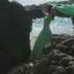 Green Floral Printed Lehenga