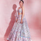 Ombre Pink and Blue Heavy Embellished Lehenga