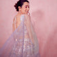 Ombre Pink and Blue Heavy Embellished Lehenga