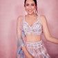 Ombre Pink and Blue Heavy Embellished Lehenga
