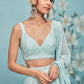 Sky Blue Thread Embroidered Lehenga