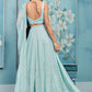 Sky Blue Thread Embroidered Lehenga