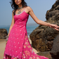 Pink Floral Printed Sharara Suit