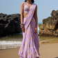 Lavender Floral Printed Saree