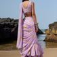 Lavender Floral Printed Saree