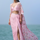 Light Pink Floral Printed Crop Skirt Set