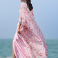 Light Pink Floral Printed Crop Skirt Set