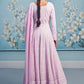 Lilac Thread Embroidered Anarkali