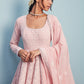 Blush Pink Thread Embroidered Anarkali