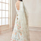 Off White Multicolor Floral Printed Anarkali