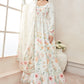 Off White Multicolor Floral Printed Anarkali