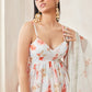 White Satin Georgette Floral Gharara Suit