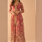 Coral Embroidered Jacket Suit