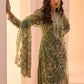 Dusty Green Embroidered Palazzo Suit