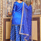Blue Embroidered Brocade Sharara Suit