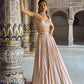 Nude and Gold Embroidered Lehenga