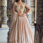 Nude and Gold Embroidered Lehenga