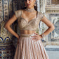 Nude and Gold Embroidered Lehenga