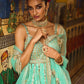 Mint Green Embroidered Peplum Style Gharara