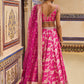 Pink Embroidered Brocade Lehenga