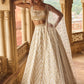 White Embroidered Brocade Lehenga