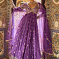 Purple Embroidered Brocade Anarkali
