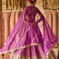 Purple Embroidered Brocade Lehenga