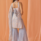 Light Blue White Floral Printed Gharara Suit