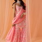 Light Pink White Floral Printed Gharara Suit