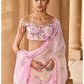Soft Pink Off Shoulder Dhoti Style Suit