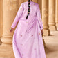 Light Purple Embellished Jacket Set