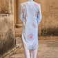 Light Blue Hand Embroidered Velvet Sherwani
