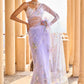 Periwinkle Embellished Net Saree