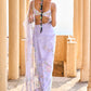 Periwinkle Embellished Net Saree