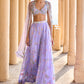 Periwinkle Embellished Crop Sharara Set