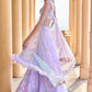 Periwinkle Embellished Crop Sharara Set