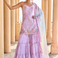 Soft Lavender Embellished Gharara Suit