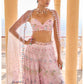 Light Pink Embellished Crop Sharara Set