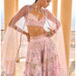 Light Pink Embellished Crop Sharara Set