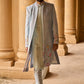 Soft Mint Hand Embroidered Velvet Jodhpuri Set