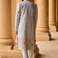 Soft Mint Hand Embroidered Velvet Jodhpuri Set