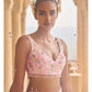 Peach Heavy Embellished Net Lehenga