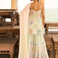 Light Green Embellished Chinon Sharara Suit